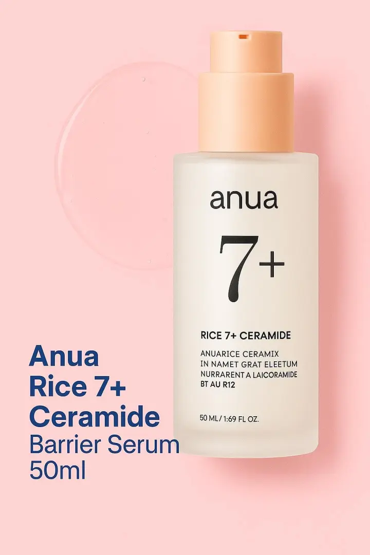 ANUA — 7 Rice Ceramide Hydrating Barrier Serum (50 ml).